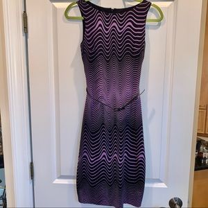 Women’s SZ 4 CACHE Sleeveless Belted Midi Dress